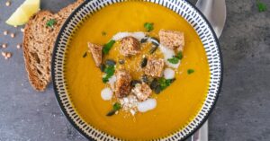 recette de velouté de courge et de lentilles corail