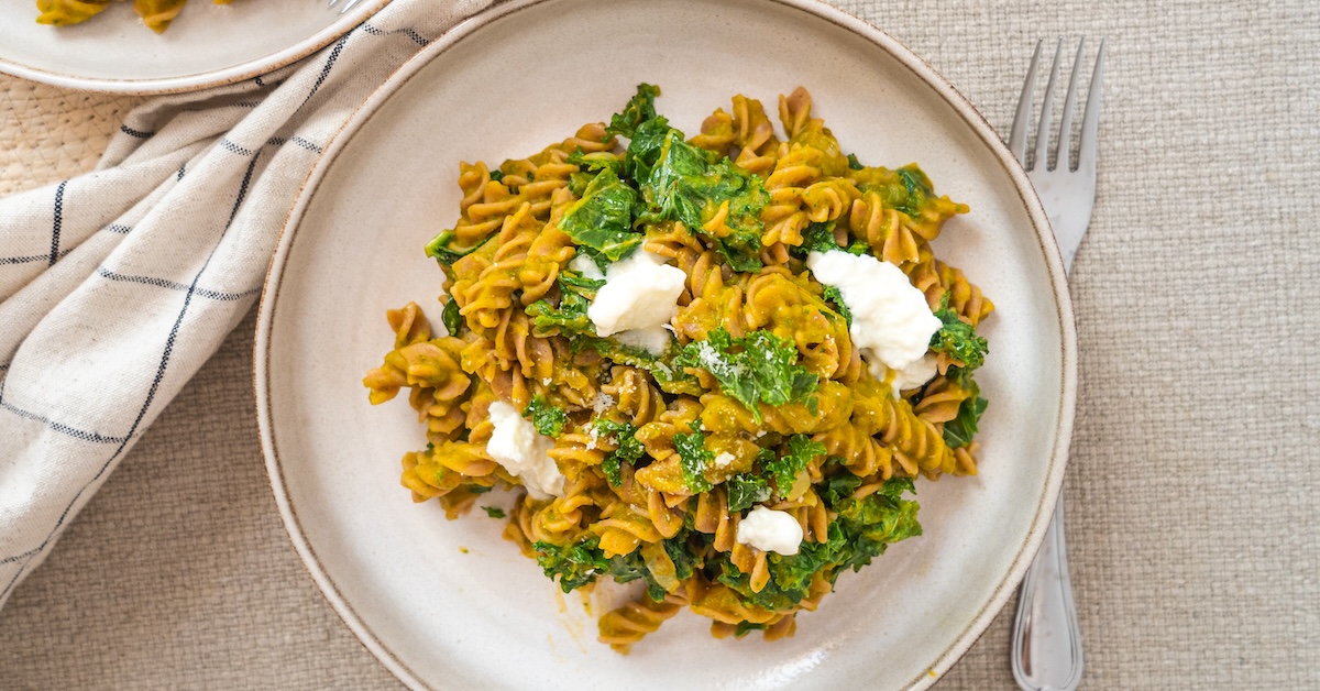 Pâtes crémeuses à la courge butternut