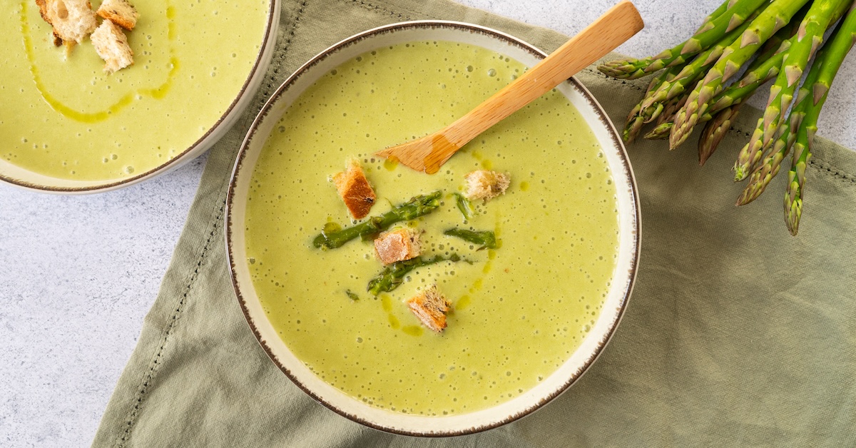 Velouté d’asperges vertes super crémeux