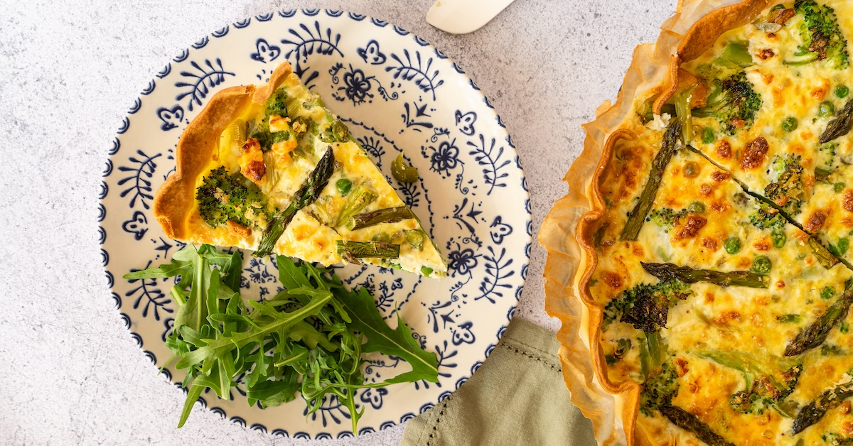 Quiche végétarienne aux légumes du printemps